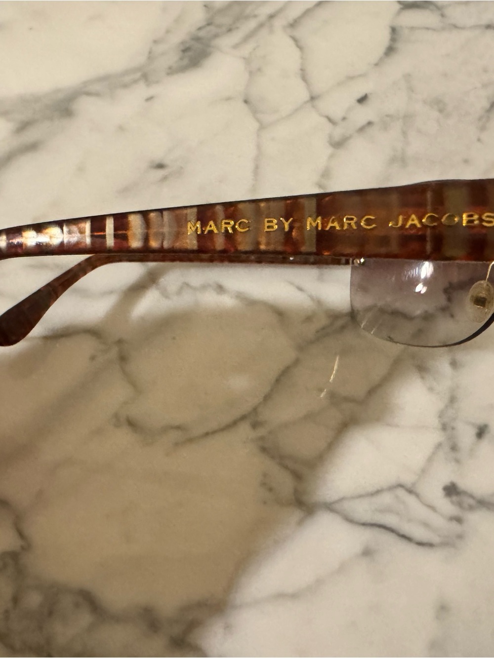 Marc by Marc Jacobs Y2K Oversized Shield Sunglasses - Brown Gradient - Picture 6 of 8